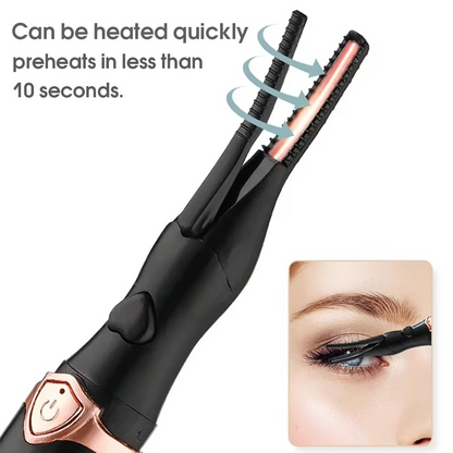 Heated Electric Eyelash Curler with Comb